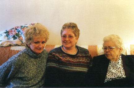 Flossie Powell Allen (1915) with two of her nieces: Agnes Graham Sheahan (1946) and Sarah Graham Jon