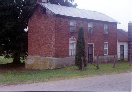 James Dew home, Burr Oak Ohio. This is the brick home that James Dew built in 1818, in Burr Oak, Ohi
