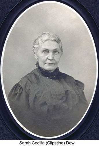 Sarah Cecilia Clipstine Dew (1845-1925), second wife of James Crabtree Dew, Jr.<br>Source: Jan Irene