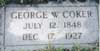 George Washington Coker (1848-1929) husband of Lula Mae Dew Coker (1878-1933) and son of Jonathan Co
