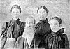 Daisy, Ida and Pearl Dew - Who is the gentleman?.<br>Source: Judy Crandall by way of Bud Dew