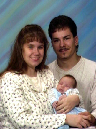 Jennifer Tennant Harvilak - Kurt Alan Harvilak - David Andrew Harvilak (baby) - photo taken in 2001.